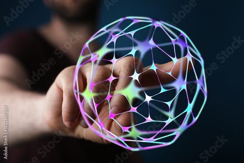Close-up of hand touching a...