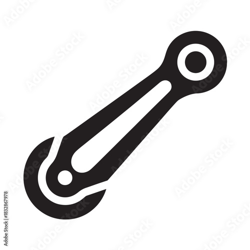 Pizza cutter icon simple flat vector glyph isolated on white background