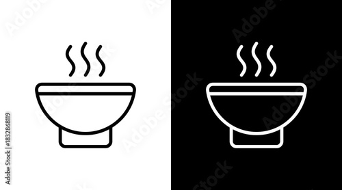 Traditional Food  White Icon Set Design