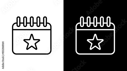 Calendar  White Icon Set Design