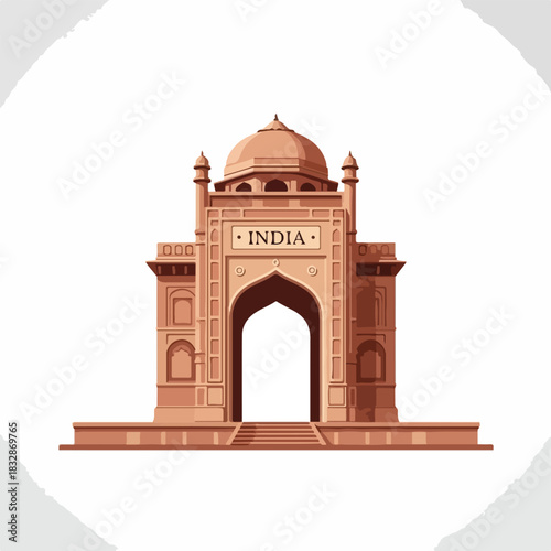 Iconic Indian Monument Gate, A Grand Architectural Entrance Symbolizing Heritage and Travel