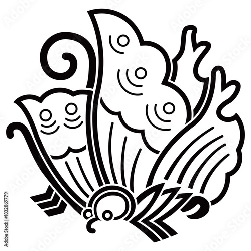 家紋です。陰揚羽蝶といいます。