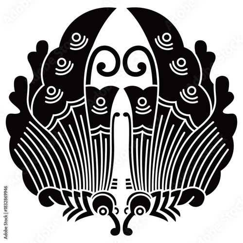 家紋です。対い揚羽蝶といいます。