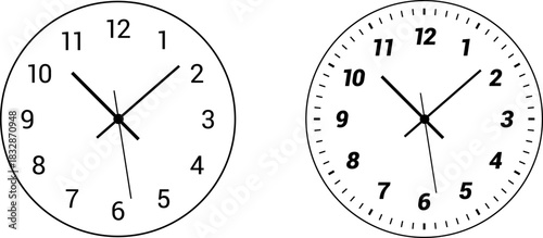 Vintage and modern clock faces with Roman numerals retro hands, modern. Mechanical clock faces, arabic numerals, bezel. Timer, stopwatch. Analog Face Blank clock dial with hours, minutes, and seconds 