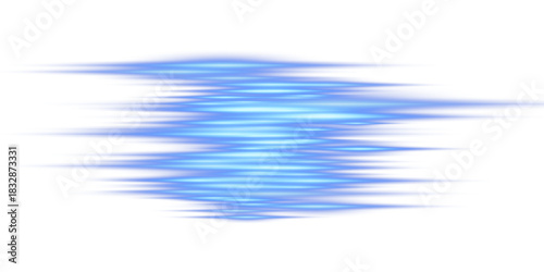 Png Glowing horizontal blue light line with radiant shine and beam effect. Futuristic energy streak with shimmer, flare, and neon glow. Perfect for digital highlights. Png illustration.