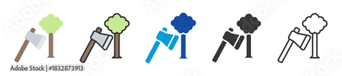 axe icon set multi style various collection