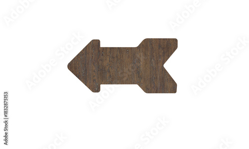 Rustic Wooden Arrow Sign Pointing Left