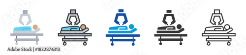robotic surgery icon set multi style various collection