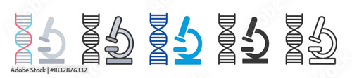 genome sequencing icon set multi style various collection