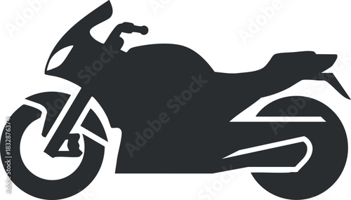 Stylish silhouette vector illustration of a motorcycle design for automotive branding and graphic projects