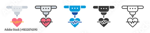bioprinting icon set multi style various collection