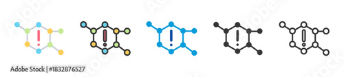 bioinformatics icon set multi style various collection
