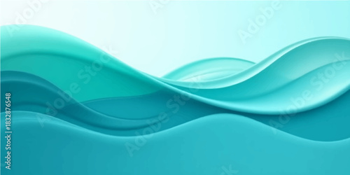 Dynamic blue wave pattern with smooth light curves, a futuristic abstract background design