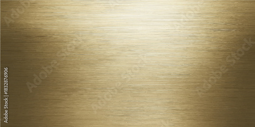 Brushed gold metal background texture with a natural brown wood grain pattern