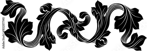 A filigree medieval crest coat of arms heraldic style pattern motif. In a vintage woodcut etching style.