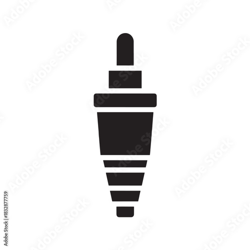 Plumb bob icon simple flat vector design construction and engineering symbol isolated on white background
