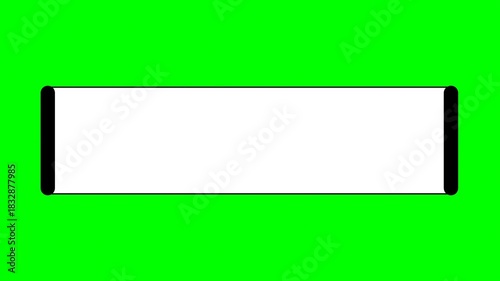 Lower third animation with clean white bars on green background