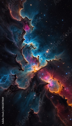 Ai image deep space nebula