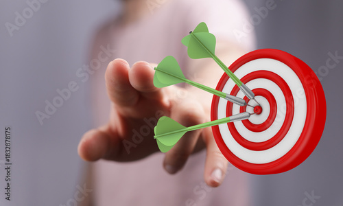 Image of a dart hitting the...