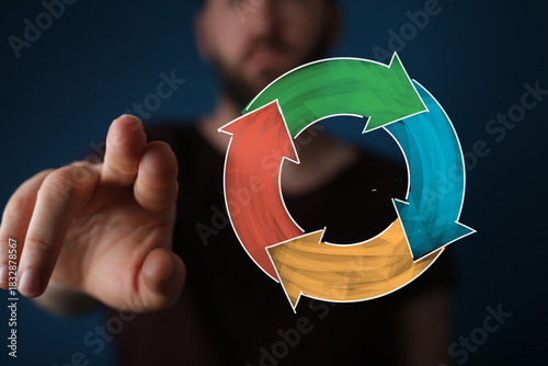 Conceptual image of a hand ...