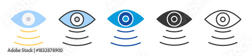 surveillance icon set multi style various collection