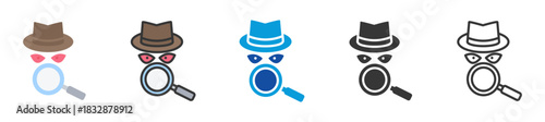 espionage icon set multi style various collection