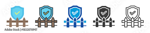 homeland security icon set multi style various collection