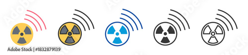 nuclear proliferation icon set multi style various collection