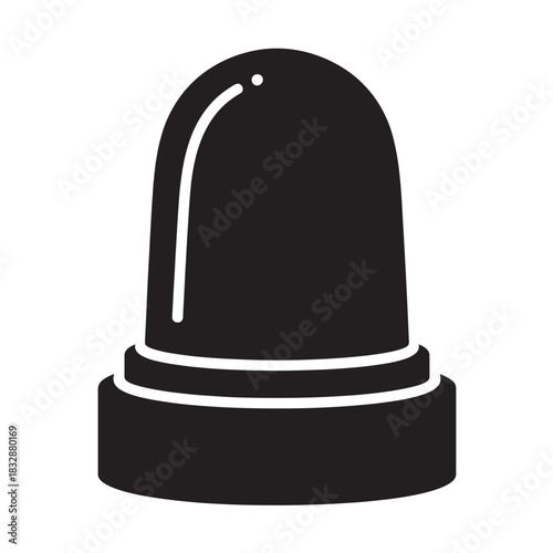 Emergency siren icon simple flat vector illustration isolated on white background for web and mobile design