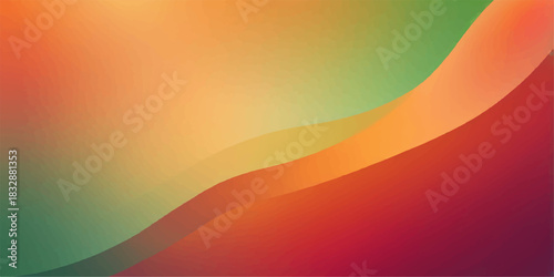 Bright orange and yellow abstract background illustration with dynamic light waves and gradient color lines
