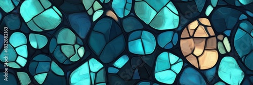 Turtle shell texture with copy space. Close-up turtle pattern. Reptile shell design. Turtle scales. Realistic turtle shell. Turtle design texture. Detailed turtle shell close-up. Wild Animal texture.	