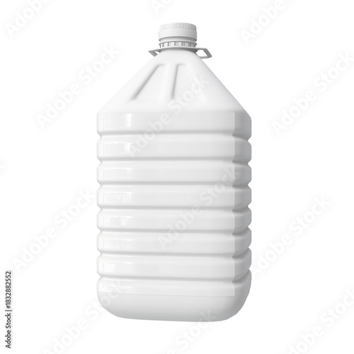 3D Render a white plastic jug with a handle