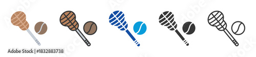 lacrosse icon set multi style various collection