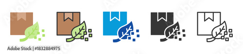 biodegradable icon set multi style various collection