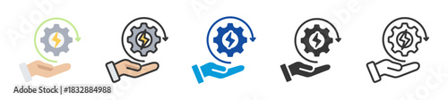energy efficiency icon set multi style various collection
