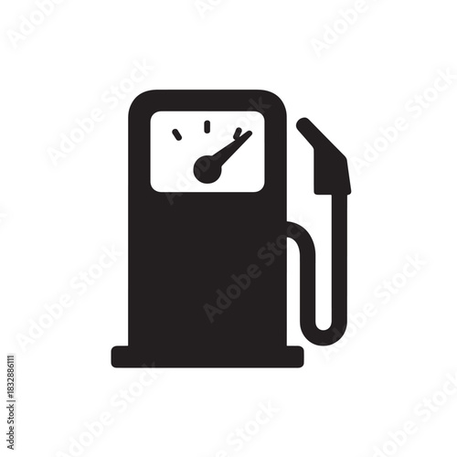 Gas station pump icon simple flat vector illustration for apps and websites isolated on white background
