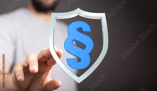 A hand presenting a blue pa...