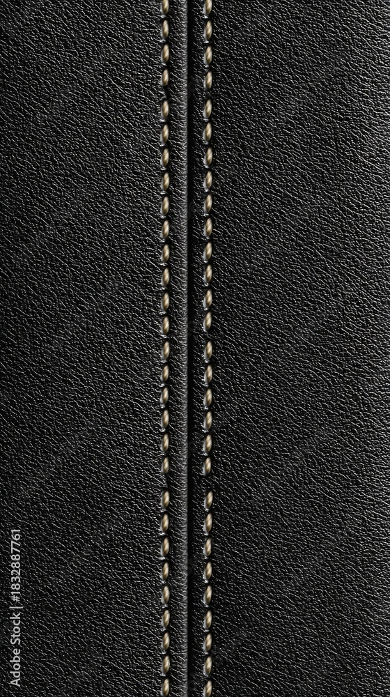 custom made wallpaper toronto digitalClose-up of black stitches on leather