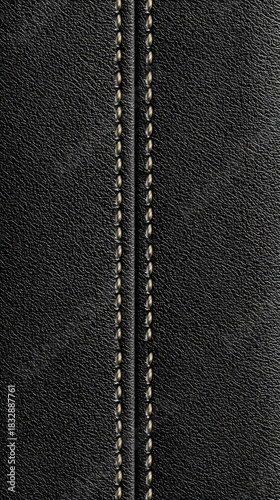 Wallpaper Mural Close-up of black stitches on leather Torontodigital.ca