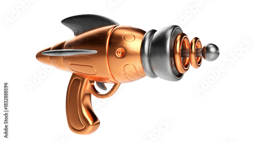 Картината върху платно Futuristic alien space gun or blaster in vintage sci fi style