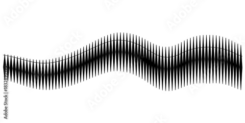 Monochrome Spiky Audio Equalizer Waveform