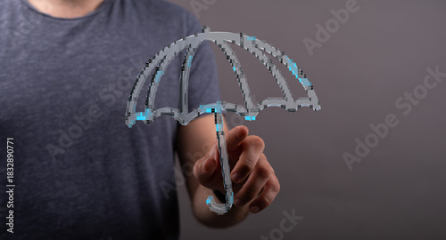 Conceptual image of a hand ...