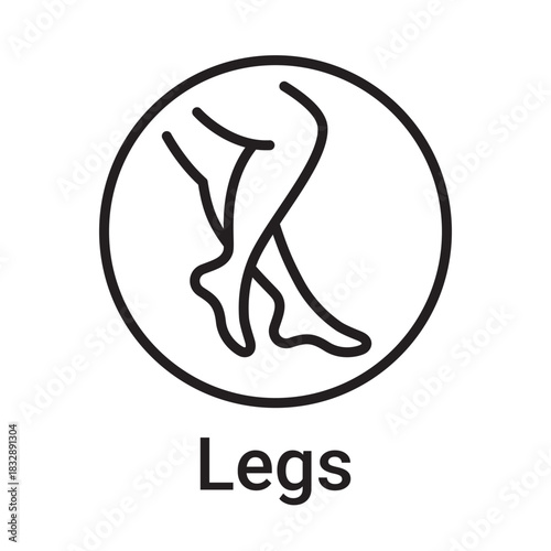 Legs icon. Vector line symbol for a website, product card, presentation and mobile app, packaging or instruction. Editable outline sign