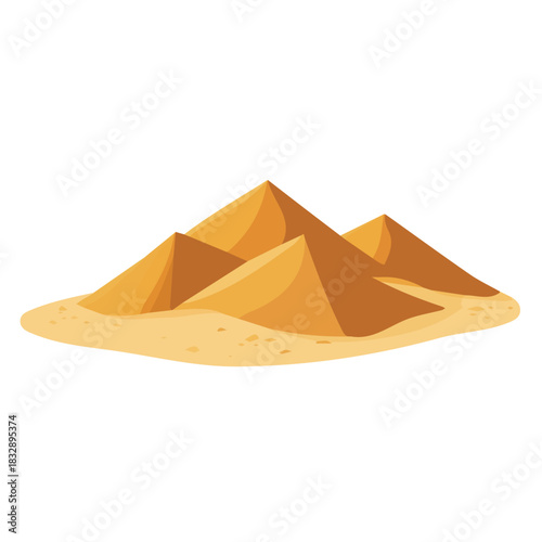 An Imaginary 2D flat icon sand hills, modern element in vector and EPS format, clean vector_isolated on a white background, An Icon clipart set