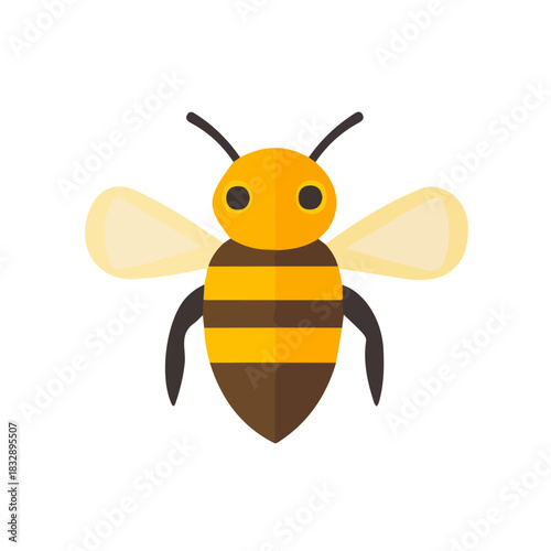 modern element in vector and EPS format_clean vector_isolated on a white background, An Icon clipart set, An Imaginary 2D flat icon honey bee isolated