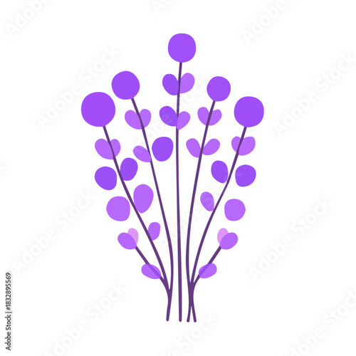 An Imaginary 2D flat icon lavender bunch, modern element in vector and EPS format, clean vector_isolated on a white background, An Icon clipart set