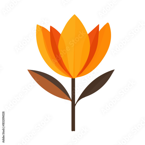 modern element in vector and EPS format_clean vector_isolated on a white background, An Icon clipart set, An Imaginary 2D flat icon saffron