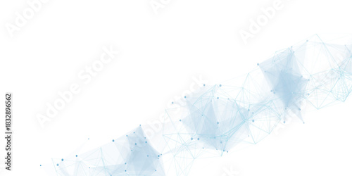 Abstract mesh vector background. Futuristic technology style card. Digital technology futuristic internet network speed connection white background. connecting medical science vector illustration. 