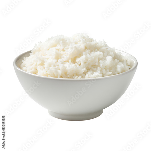 Steaming Bowl of White Rice Ready to Be Served With Various Dishes at Lunch o...