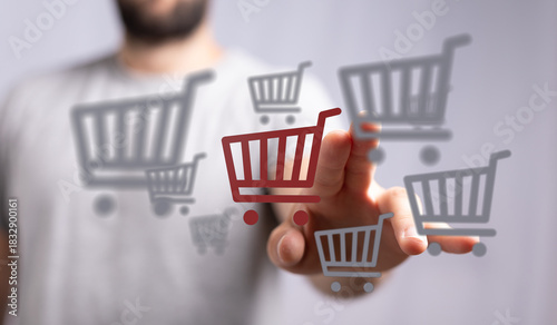 Concept of online shopping ...
